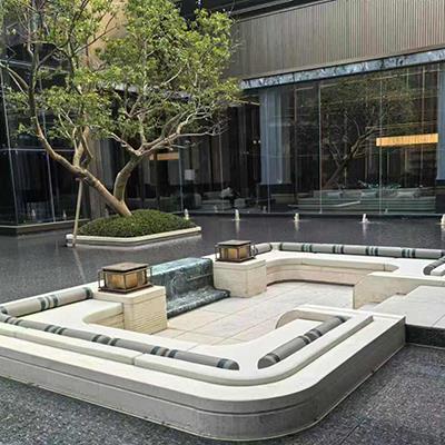 长沙璟和项目现场-庭院软包定制